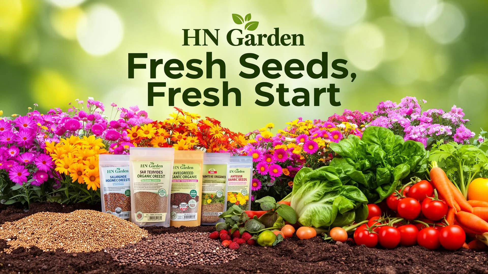 HN Garden অফার 2 — দেশী ও বিদেশী ফুল, ফল ও সবজি বীজ